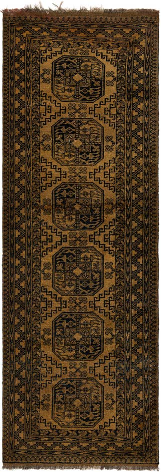 Detail image of 3' x 9' Hand Knotted Khal Mohammadi Wool Runner Rug