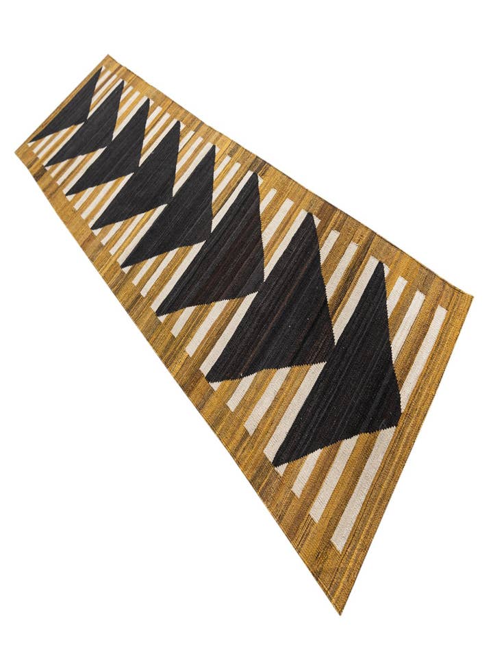 Detail image of 2' 10 x 10'  Hand Woven Kilim Modern Wool Runner Rug