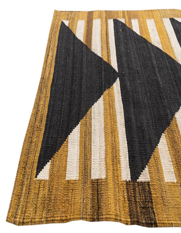 Detail image of 2' 10 x 10'  Hand Woven Kilim Modern Wool Runner Rug