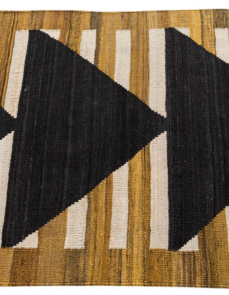 Detail image of 2' 10 x 10'  Hand Woven Kilim Modern Wool Runner Rug