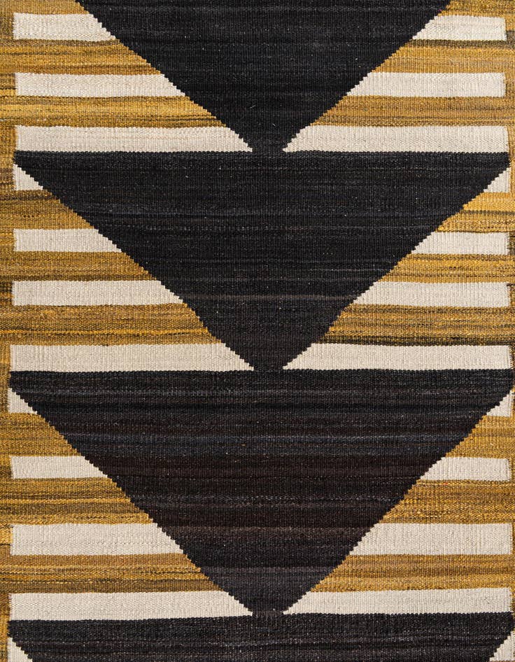 Detail image of 2' 10 x 10'  Hand Woven Kilim Modern Wool Runner Rug