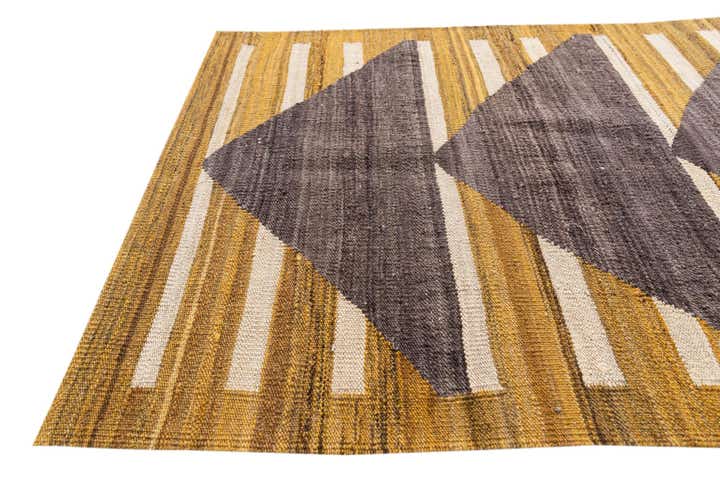 2' 8 x 11' 2 Hand Woven Kilim Modern Wool Runner Rug