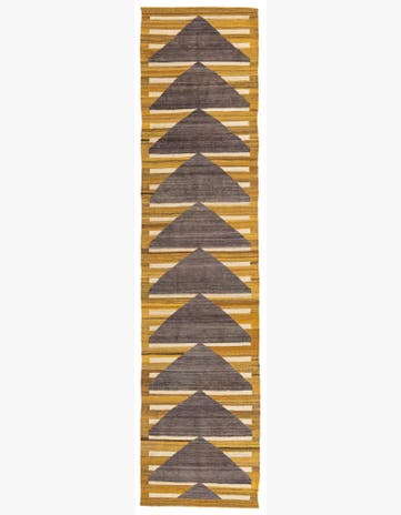 2' 8 x 11' 2 Hand Woven Kilim Modern Wool Runner Rug