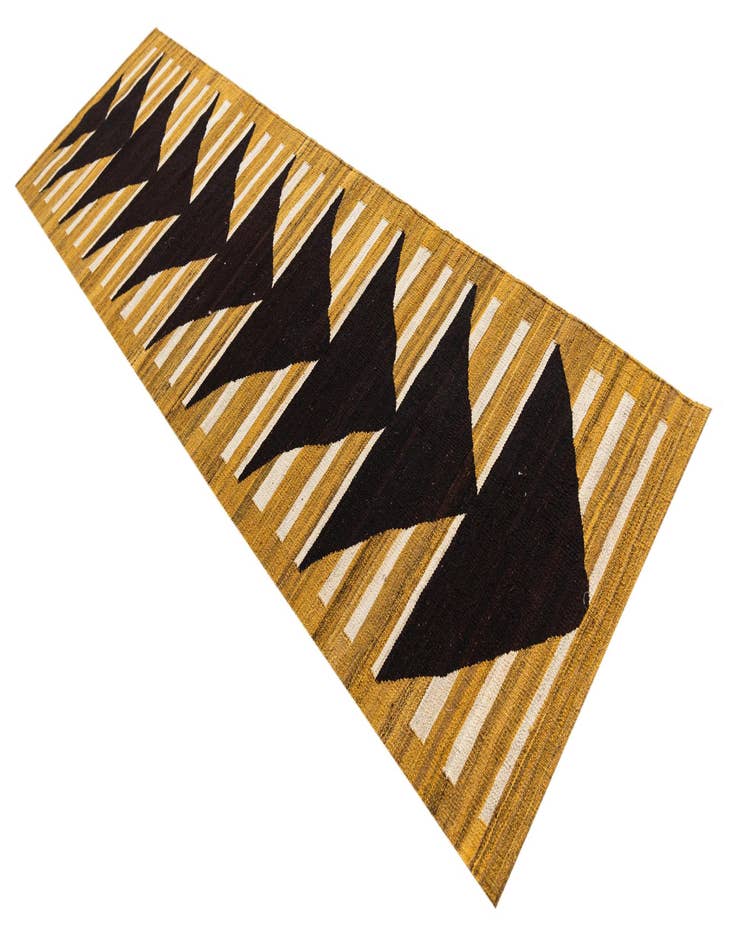 Detail image of 2' 10 x 9' 9  Hand Woven Kilim Modern Wool Runner Rug