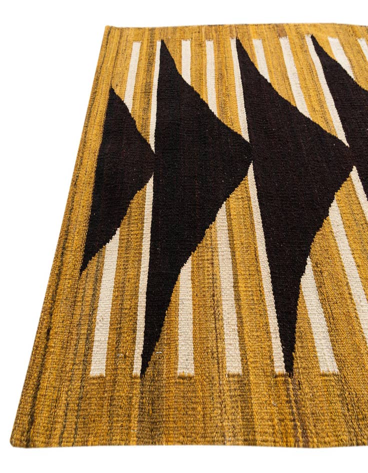 Detail image of 2' 10 x 9' 9  Hand Woven Kilim Modern Wool Runner Rug