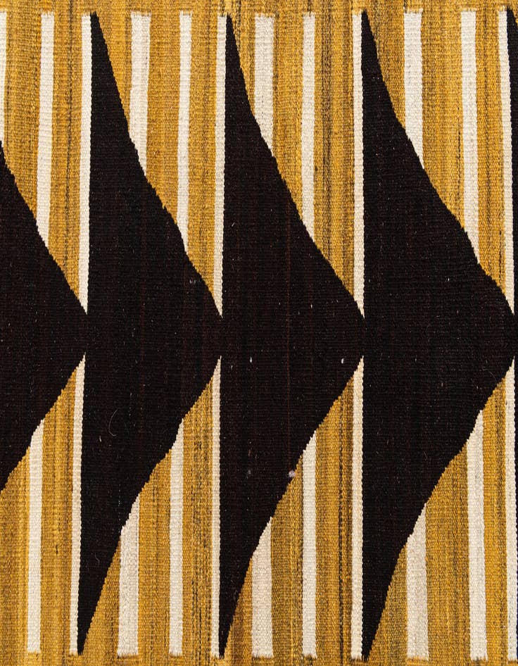 Detail image of 2' 10 x 9' 9  Hand Woven Kilim Modern Wool Runner Rug