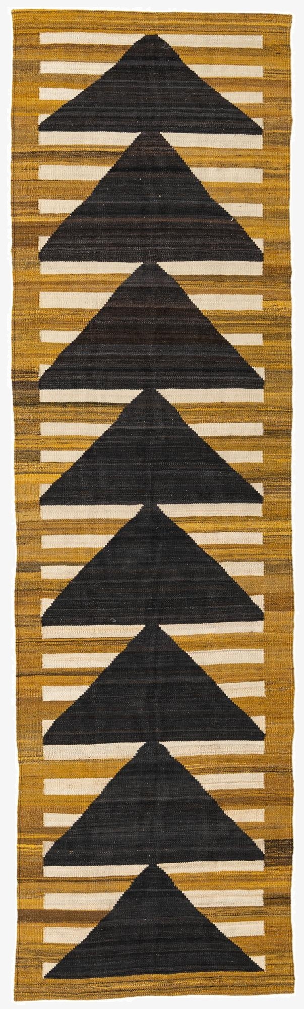 2' 10 x 10'  Hand Woven Kilim Modern Wool Runner Rug
