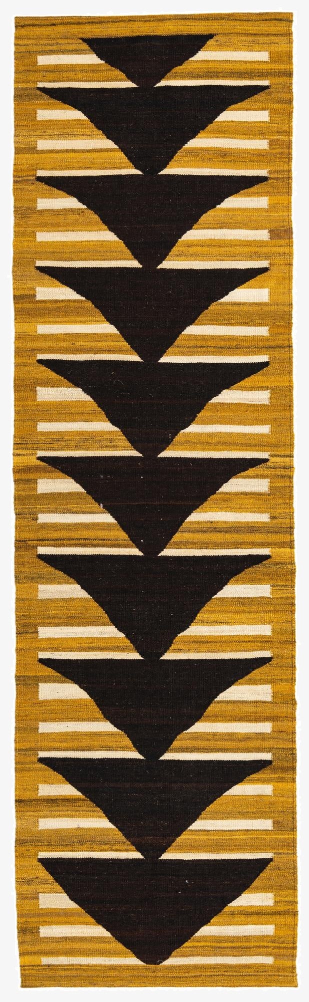 2' 10 x 9' 9  Hand Woven Kilim Modern Wool Runner Rug