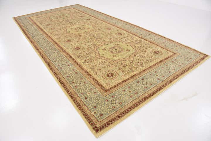 6' 10 x 14' Hand Knotted Mamluk Ziegler Oriental Runner Rug