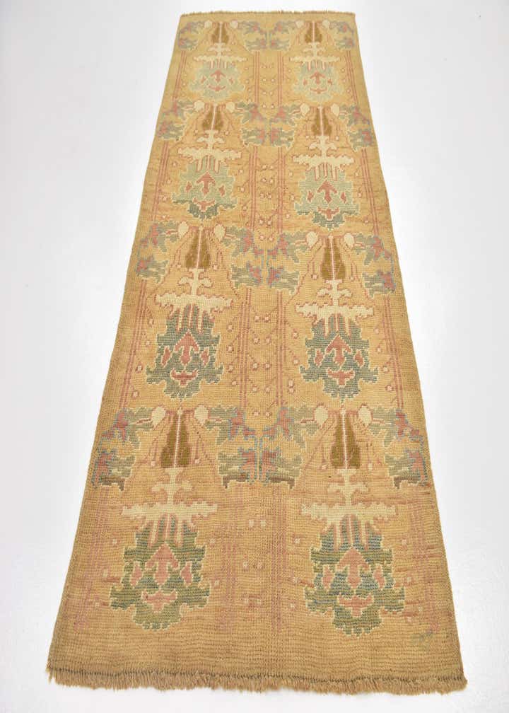 4' 5 x 8' 2 Hand Knotted Oushak Wool Runner Rug