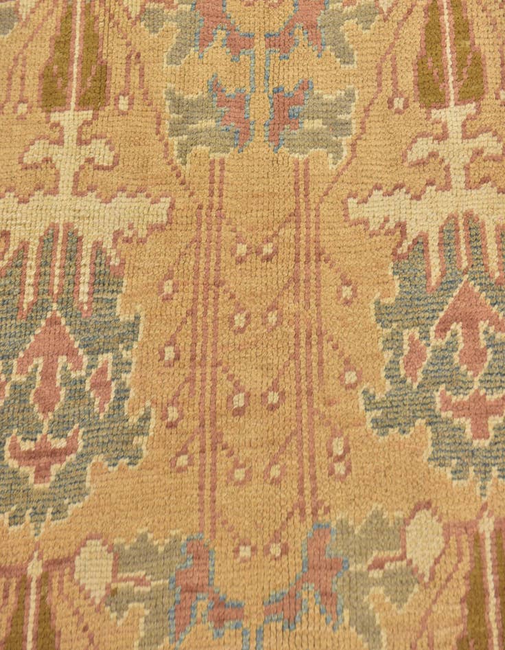 Detail image of 4' 5 x 8' 2  Hand Knotted Oushak Wool Runner Rug