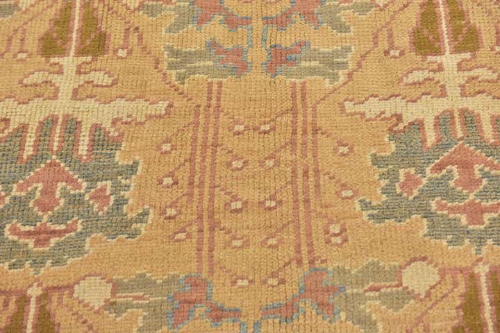 4' 5 x 8' 2 Hand Knotted Oushak Wool Runner Rug