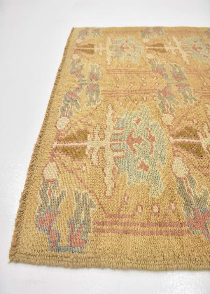 4' 5 x 8' 2 Hand Knotted Oushak Wool Runner Rug