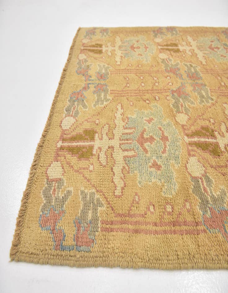Detail image of 4' 5 x 8' 2 Hand Knotted Oushak Wool Runner Rug