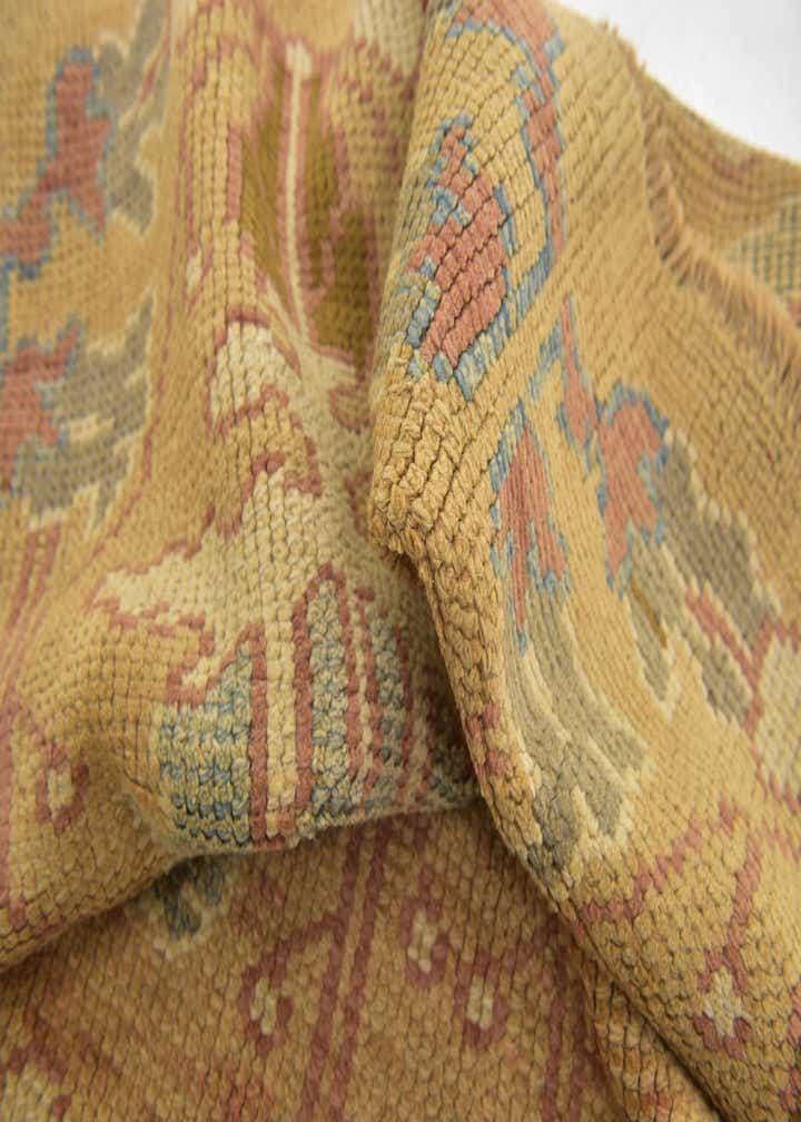 4' 5 x 8' 2 Hand Knotted Oushak Wool Runner Rug