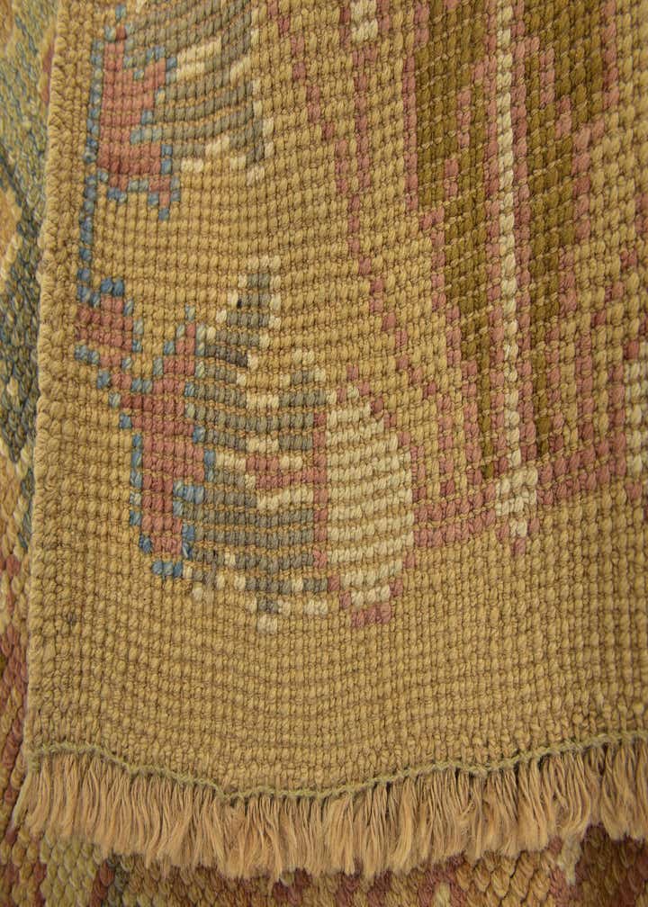 4' 5 x 8' 2 Hand Knotted Oushak Wool Runner Rug