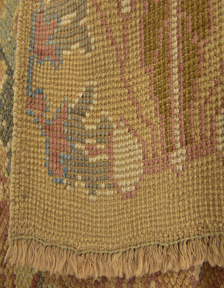 Detail image of 4' 5 x 8' 2  Hand Knotted Oushak Wool Runner Rug