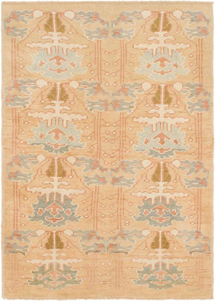 4' 5 x 8' 2 Hand Knotted Oushak Wool Runner Rug