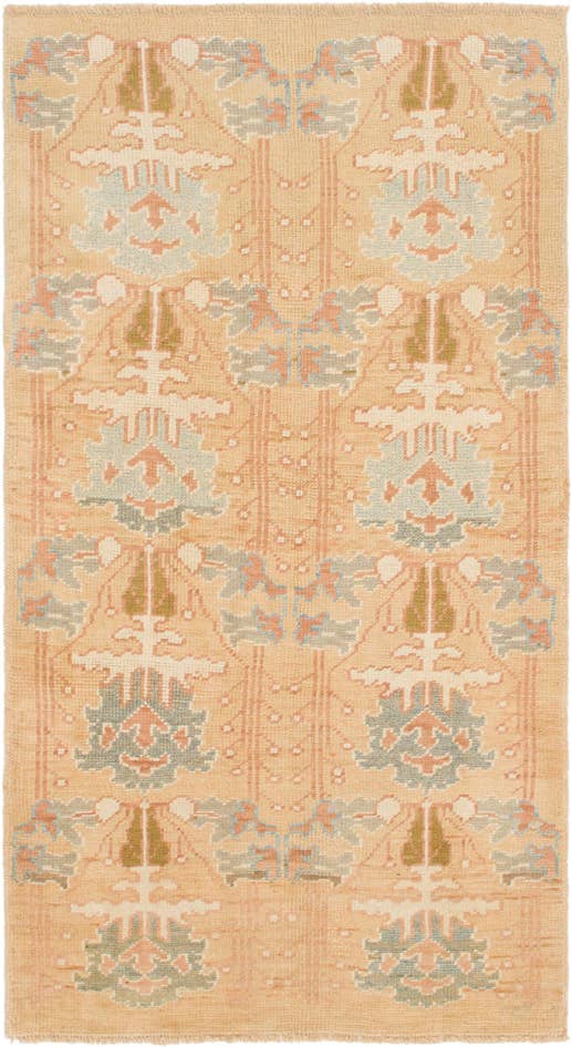 Detail image of 4' 5 x 8' 2 Hand Knotted Oushak Wool Runner Rug
