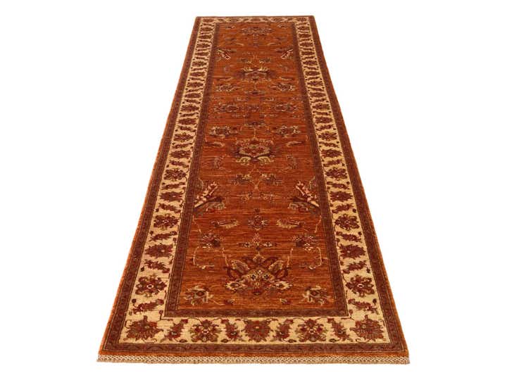 2' 9 x 10' 2 Hand Knotted Peshawar Ziegler Runner Rug