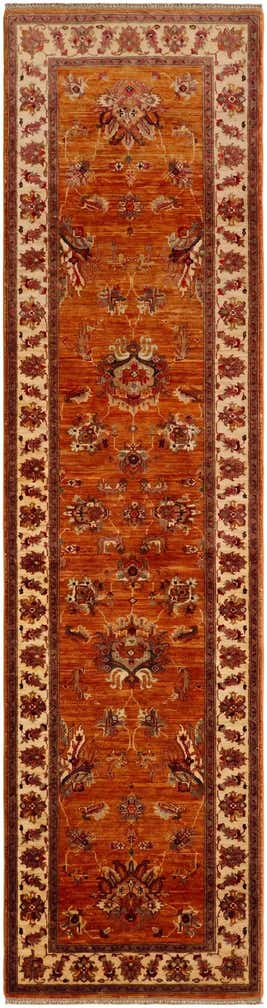 2' 9 x 10' 2 Hand Knotted Peshawar Ziegler Runner Rug