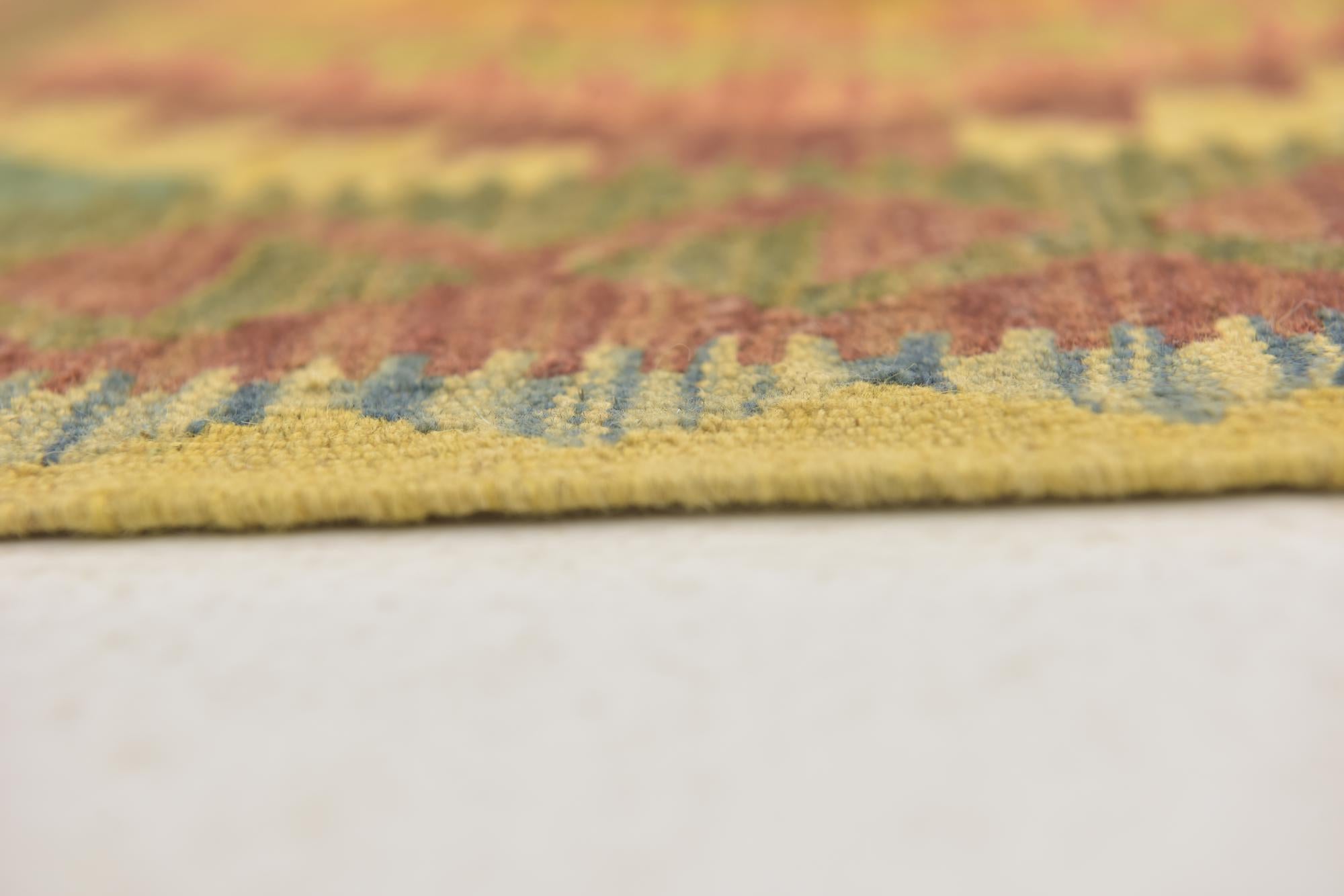 95cm x 105cm Tejido a mano Kilim Maymana Alfombra Lana Cuadrado