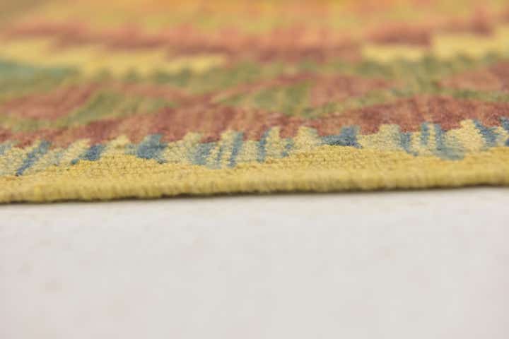3' 2 x 3' 6 Hand Woven Kilim Maymana Wool Square Rug