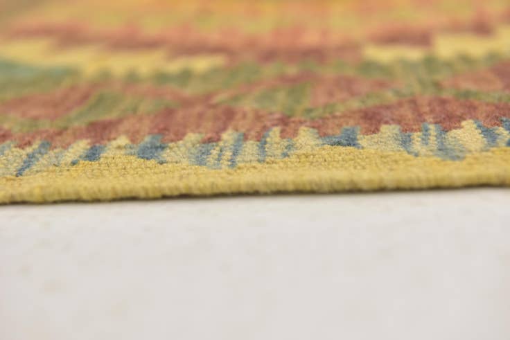 Detail image of 3' 2 x 3' 6 Hand Woven Kilim Maymana Wool Square Rug