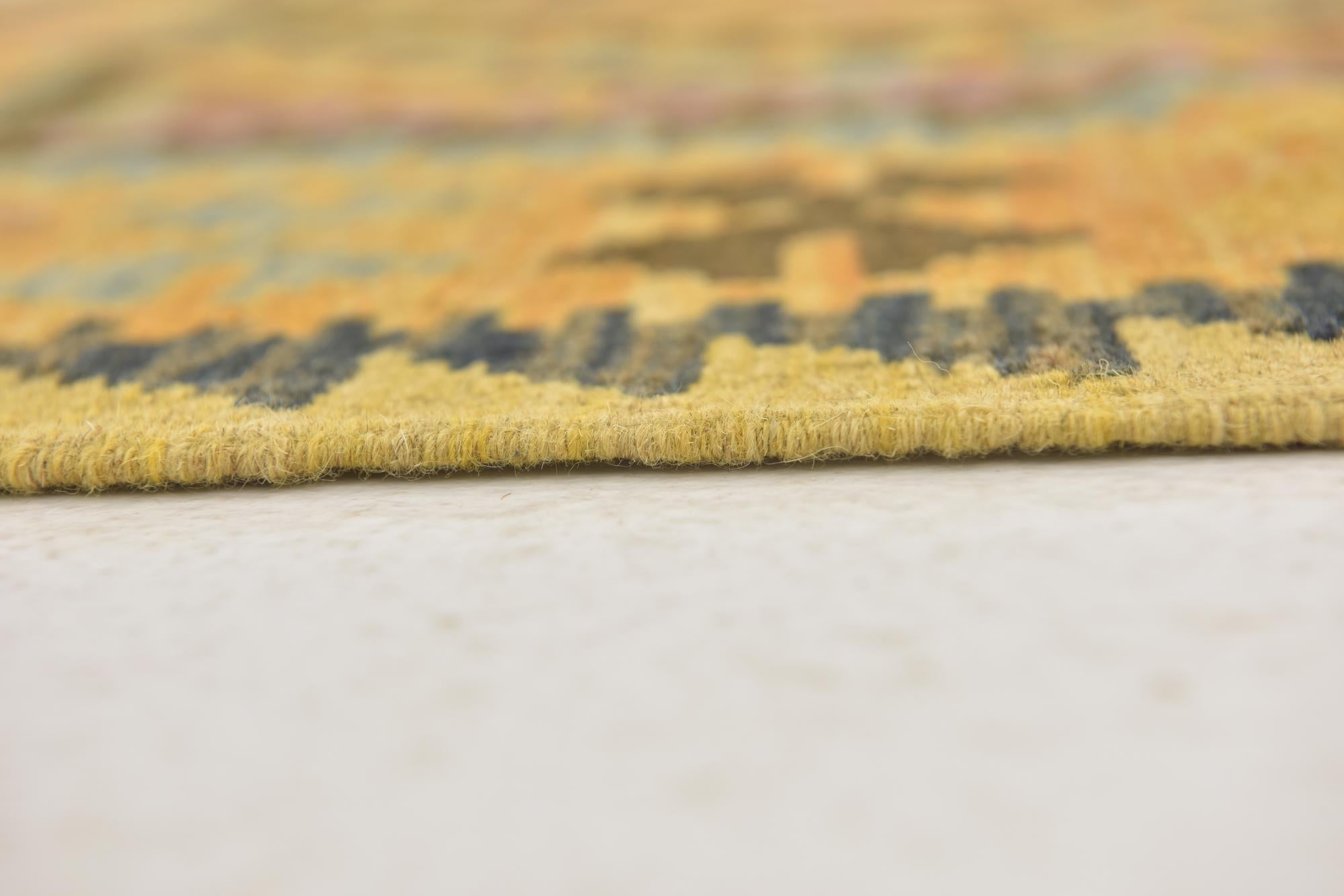 95cm x 100cm Tejido a mano Kilim Maymana Alfombra Lana Cuadrado