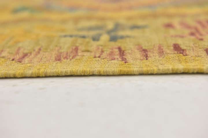 3' 2 x 3' 6 Hand Woven Kilim Maymana Wool Square Rug
