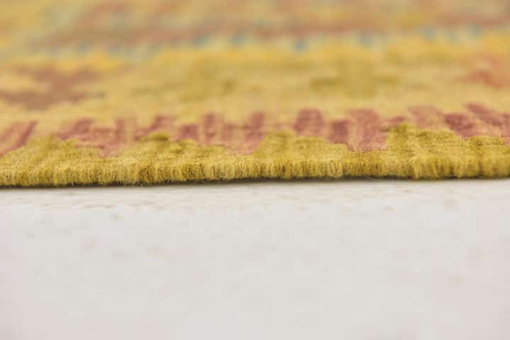 3' 3 x 3' 6 Hand Woven Kilim Maymana Wool Square Rug