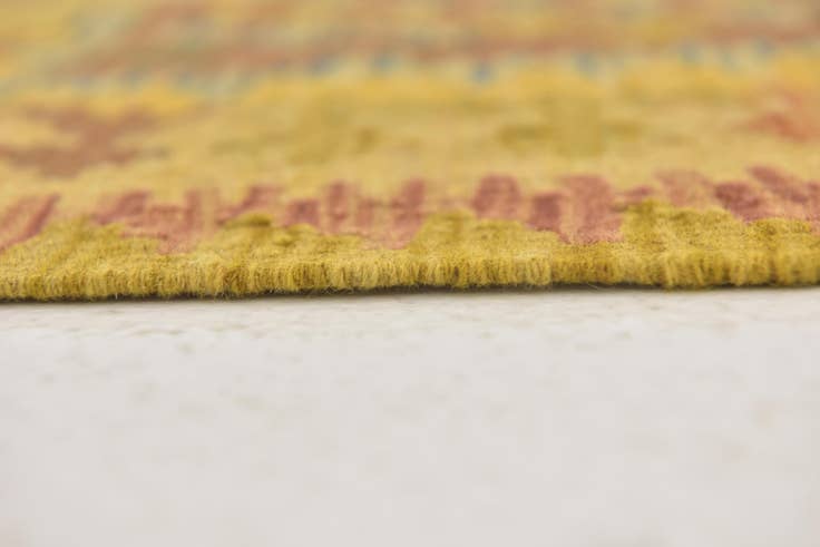Detail image of 3' 3 x 3' 6 Hand Woven Kilim Maymana Wool Square Rug