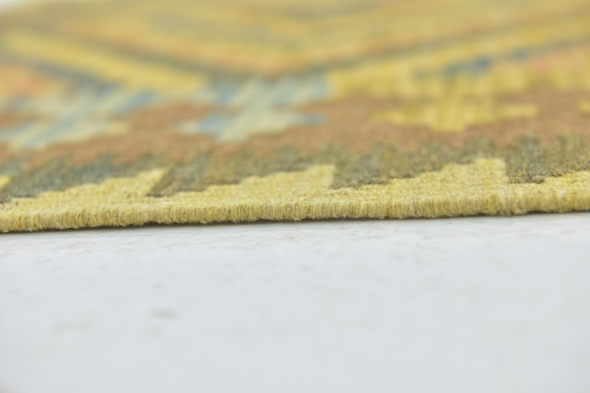 3' 2 x 3' 10 Hand Woven Kilim Maymana Wool Square Rug