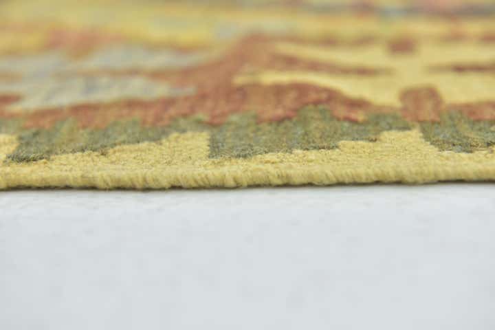 3' 2 x 3' 4 Hand Woven Kilim Maymana Wool Square Rug