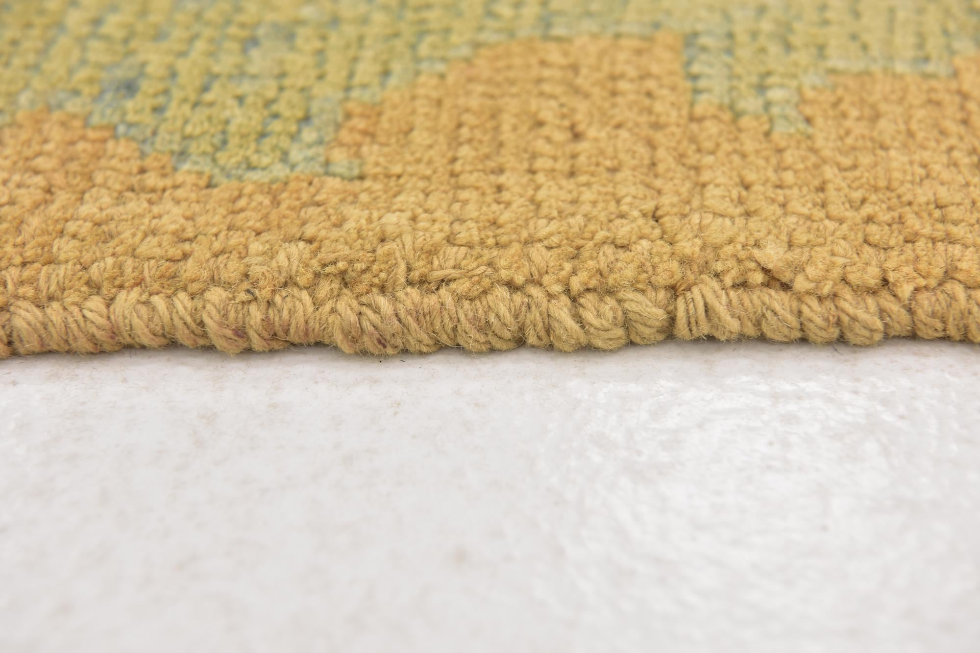 3' 8 x 4' 5 Hand Knotted Oushak Wool Square Rug