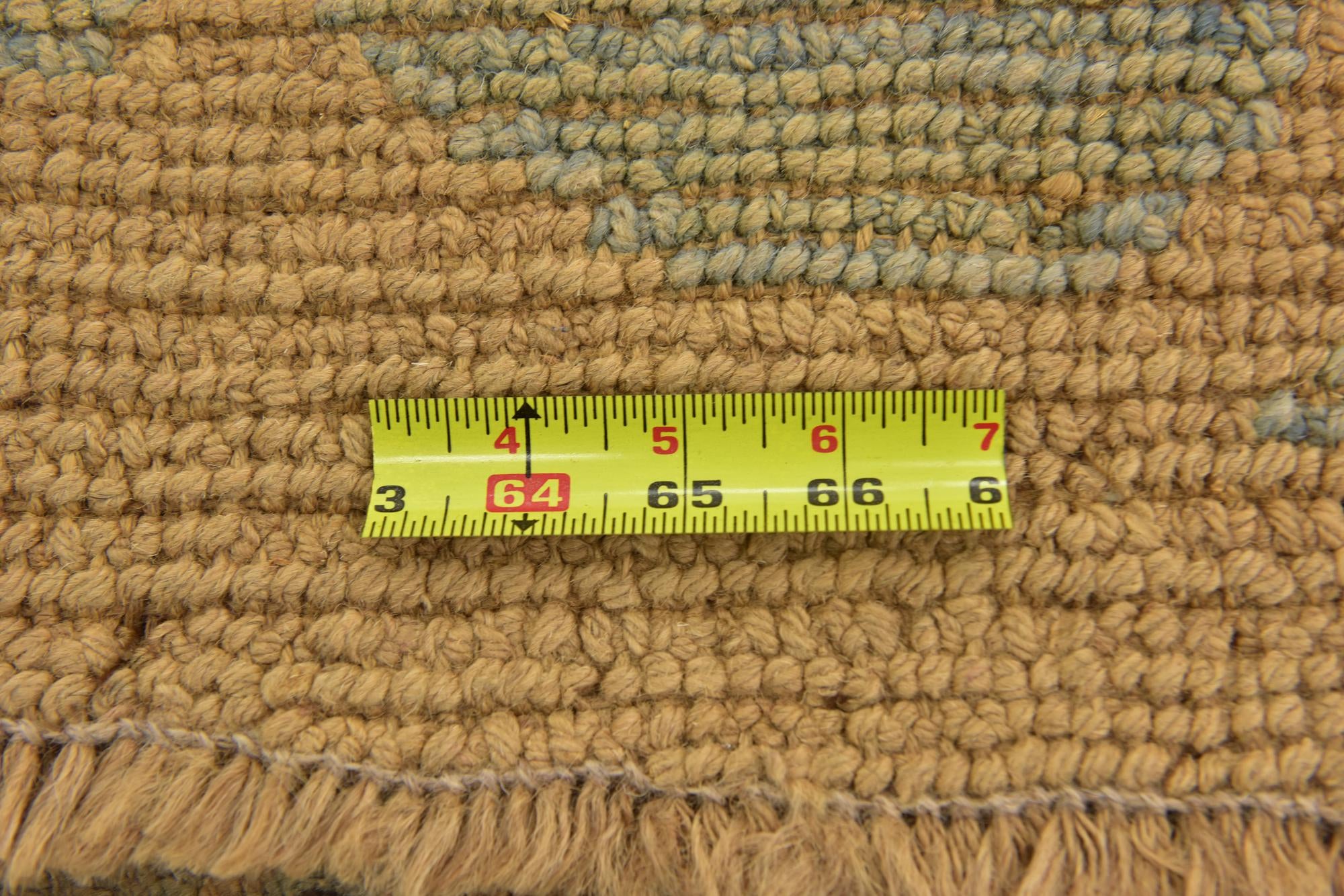 3' 8 x 4' 5 Hand Knotted Oushak Wool Square Rug