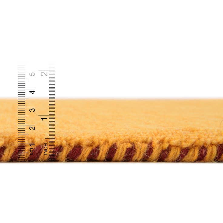 Detail image of 9' 10 x 9' 10 Hand Knotted Solid Gabbeh Wool Square Rug