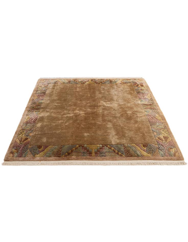 Detail image of 6' 7 x 6' 7 Hand Knotted Tibet Wool Square Rug