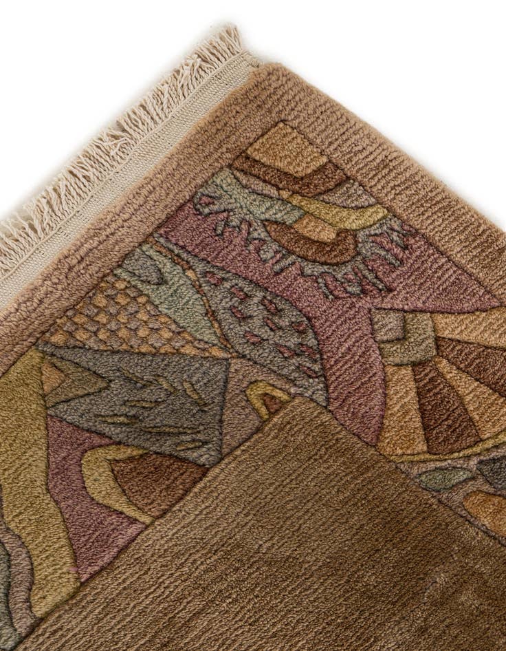 Detail image of 6' 7 x 6' 7  Hand Knotted Tibet Wool Square Rug