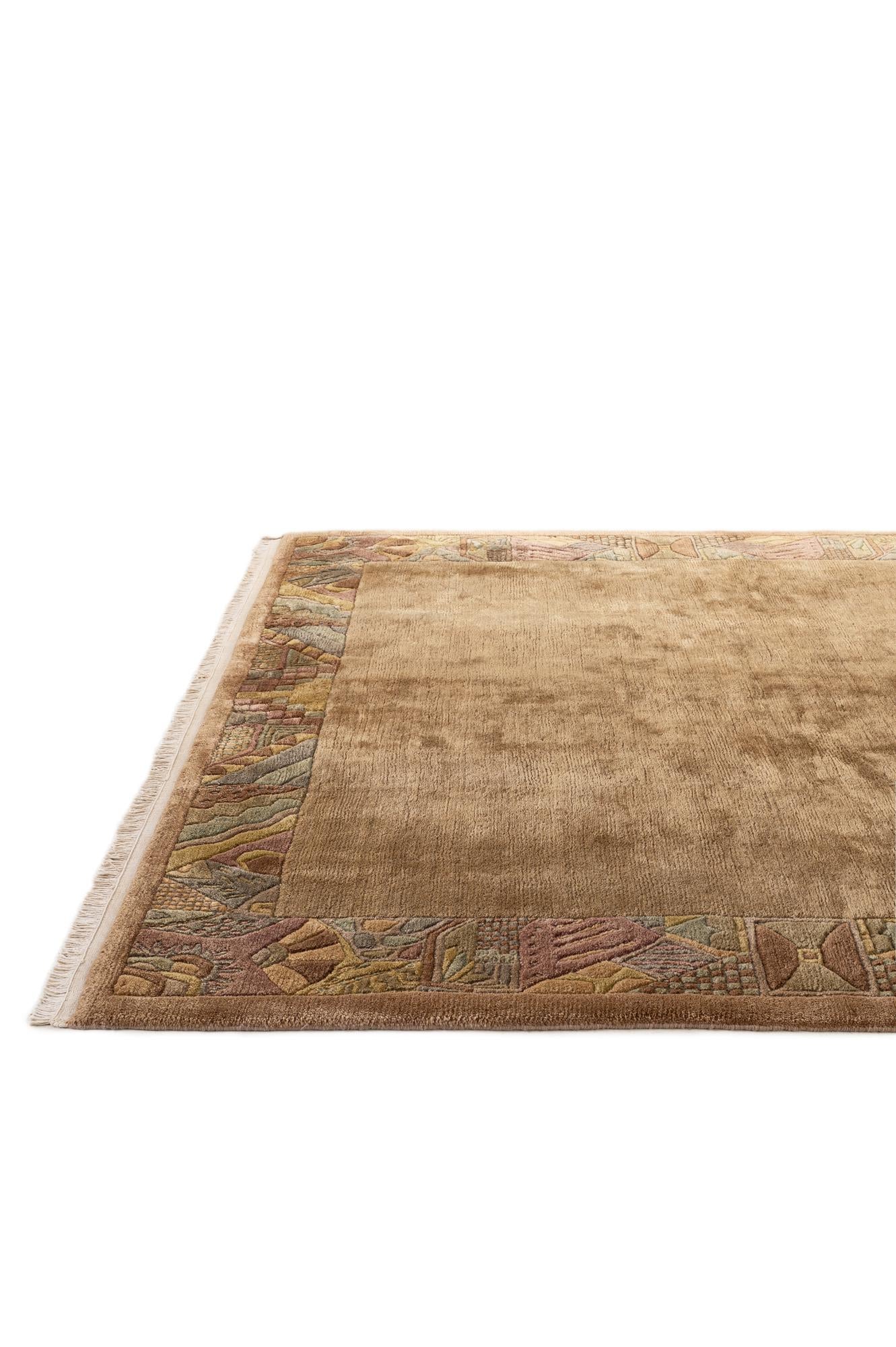 6' 7 x 6' 7 Hand Knotted Tibet Wool Square Rug