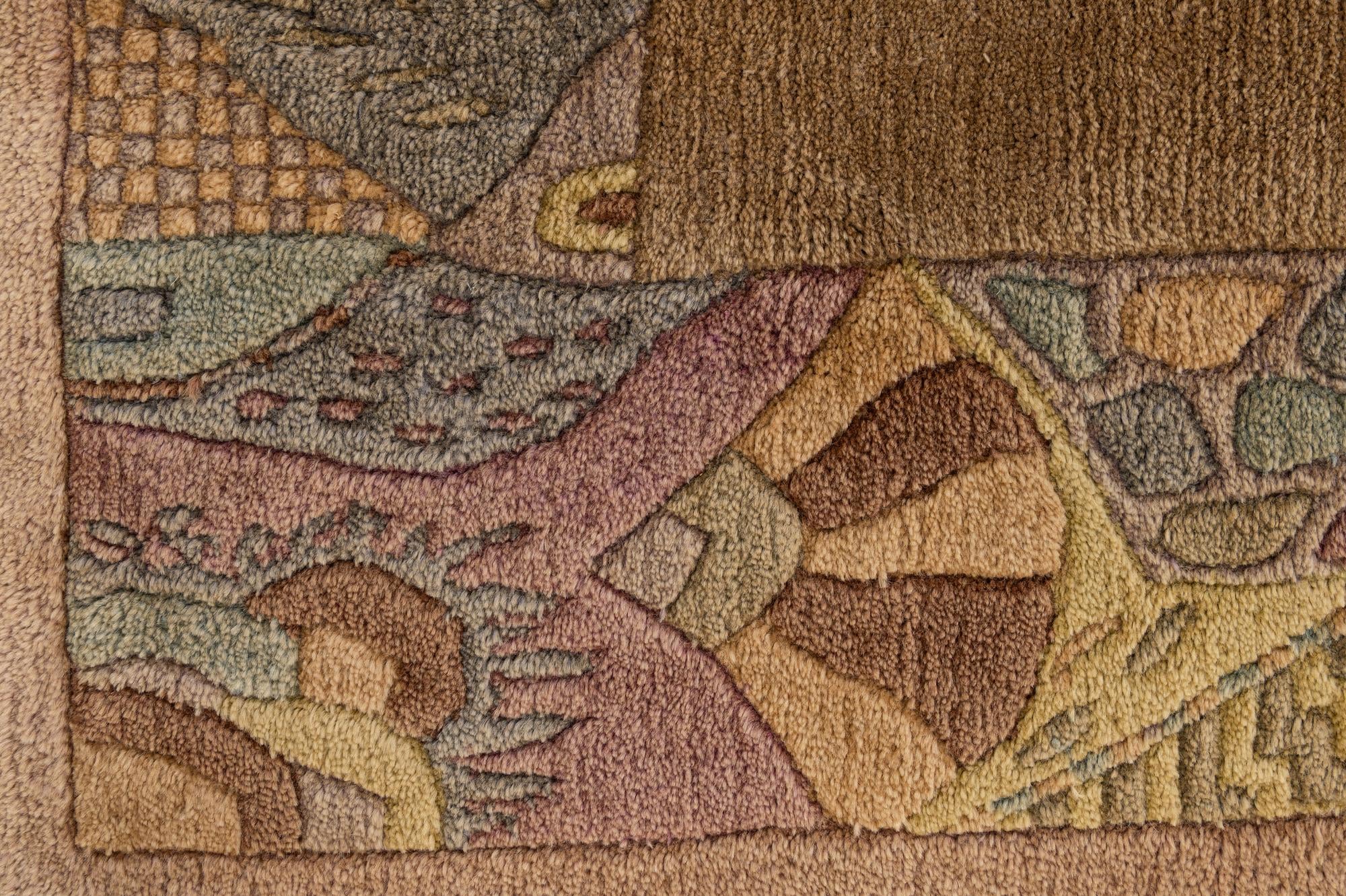 6' 7 x 6' 7 Hand Knotted Tibet Wool Square Rug