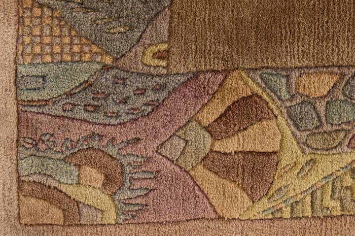 6' 7 x 6' 7 Hand Knotted Tibet Wool Square Rug