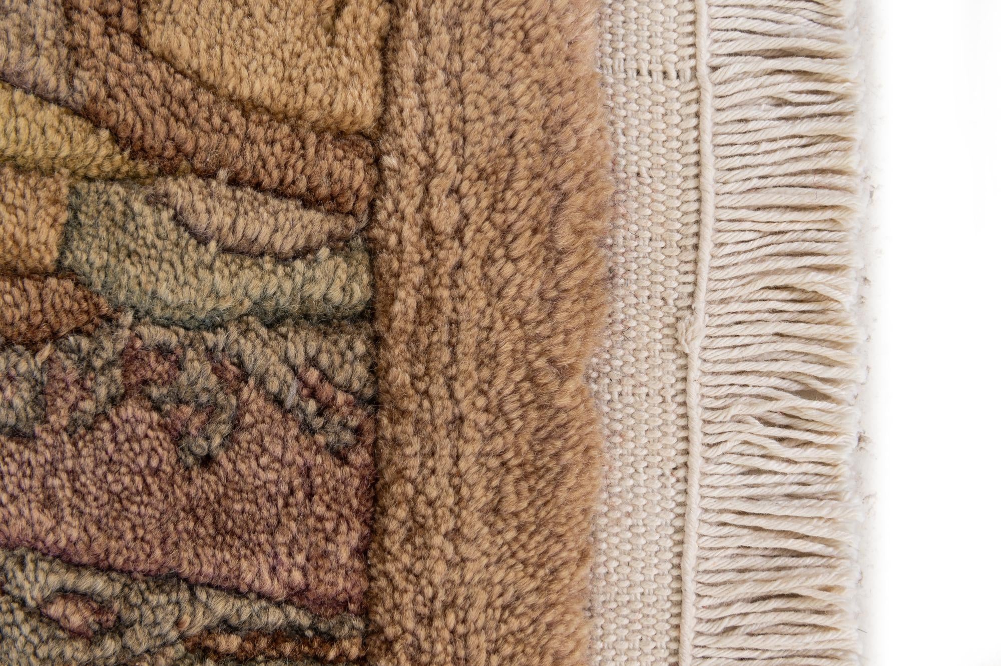 6' 7 x 6' 7 Hand Knotted Tibet Wool Square Rug