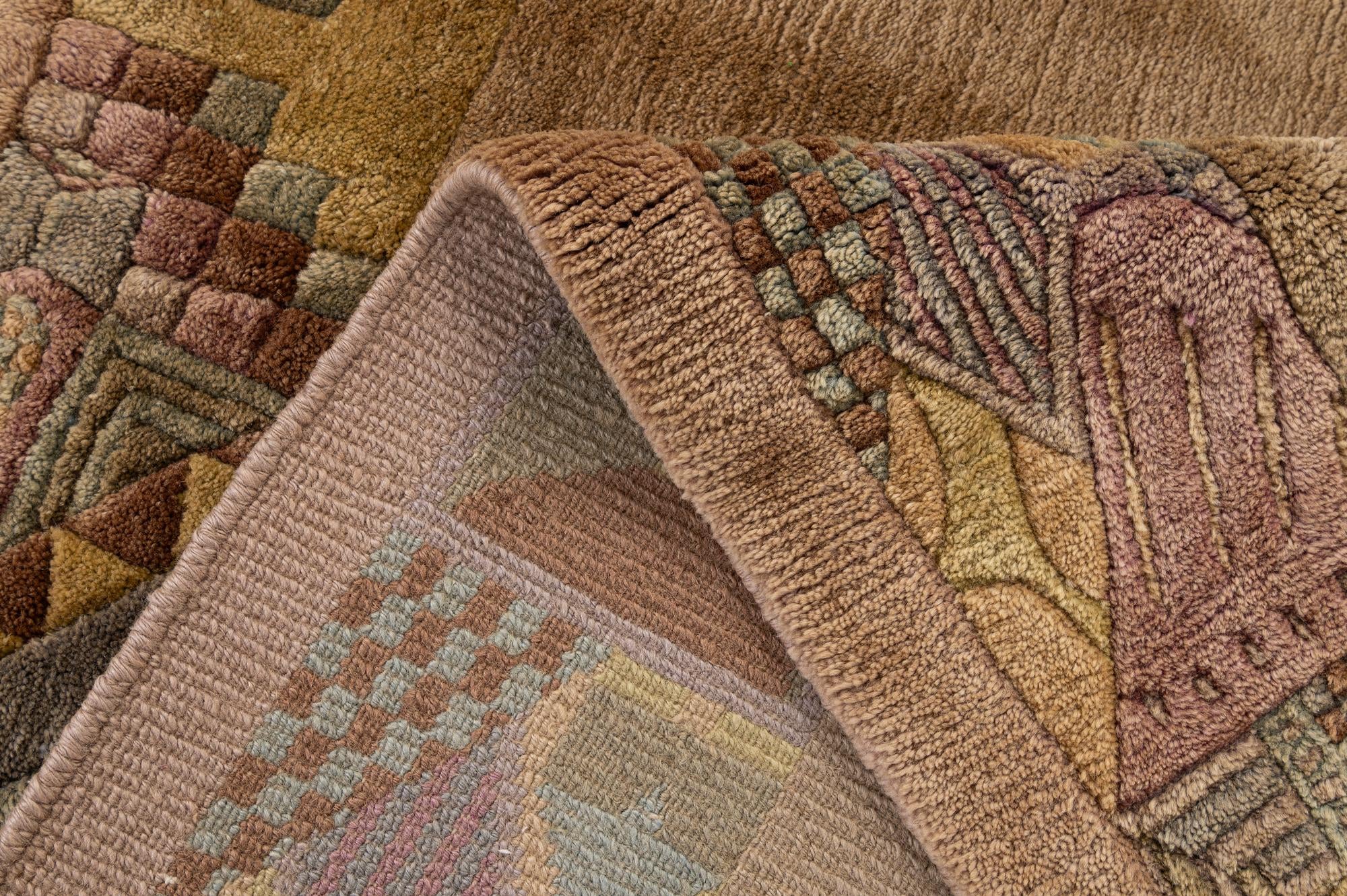 6' 7 x 6' 7 Hand Knotted Tibet Wool Square Rug