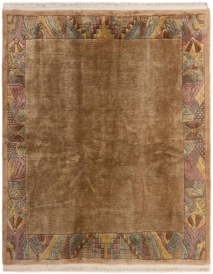 Detail image of 6' 7 x 6' 7 Hand Knotted Tibet Wool Square Rug