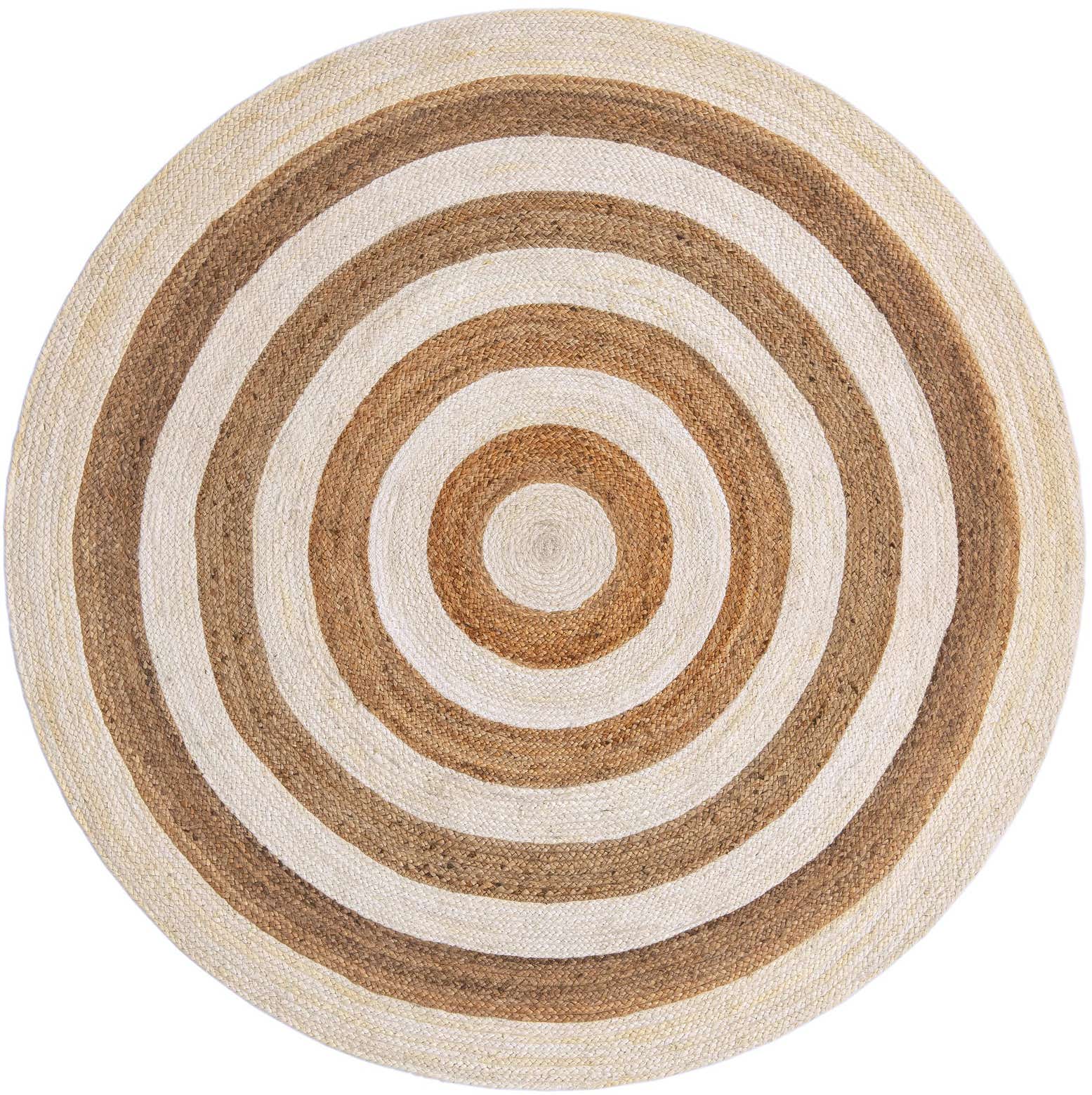 7' 1 x 7' 1 Goodwin · Striped Braided Jute Rug