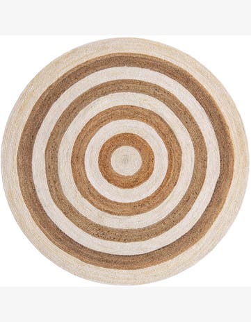7' 1 x 7' 1 Goodwin · Striped Braided Jute Rug