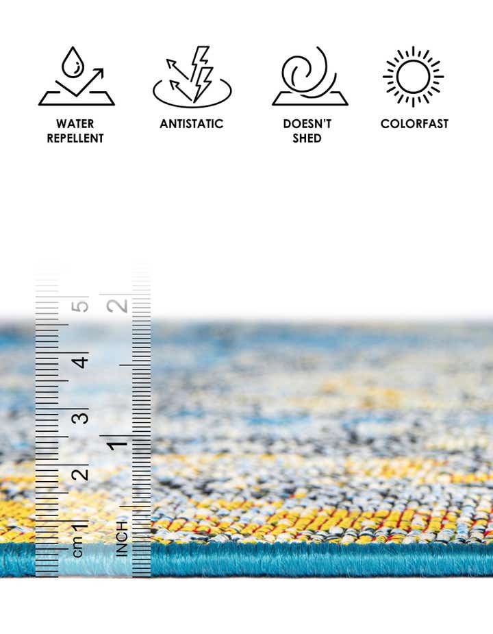 7' 10 x 10' Easy-Clean Modern Indoor / Outdoor Rug