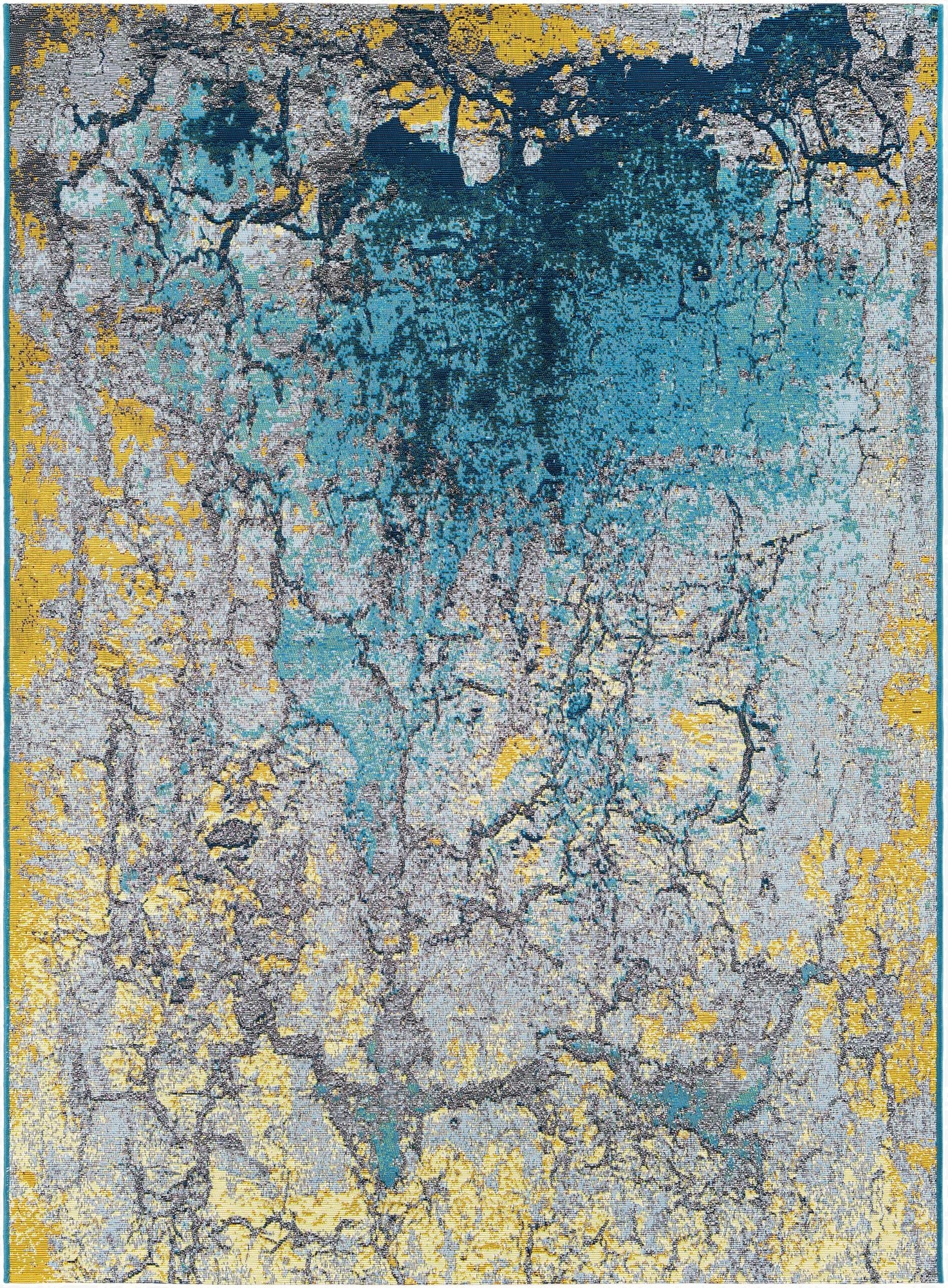 5' x 7'  Washable Modern Indoor / Outdoor Rug