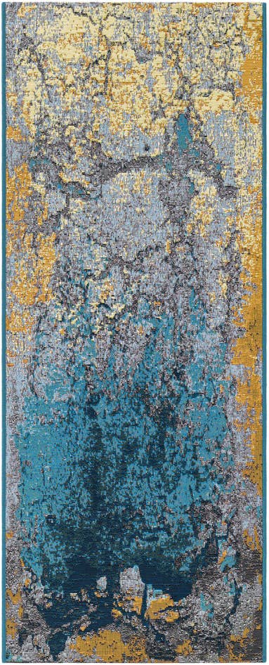 Detail image of 2' x 5' Easy-Clean Modern Indoor / Outdoor Runner Rug